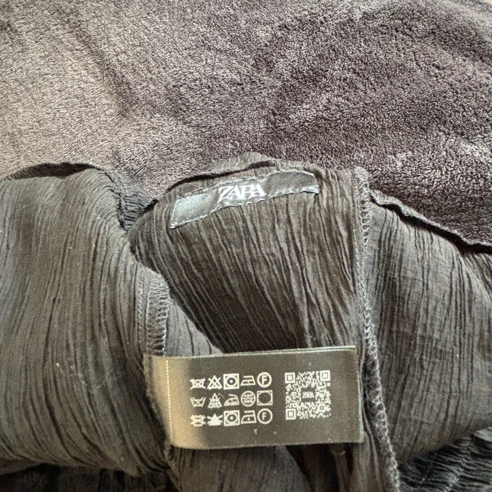 ZARA black textured pants with a drawstring - Picture 12 of 15